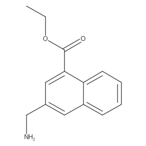 Ethyl 3-(aminomethyl)naphthalene-1-carboxylate结构式