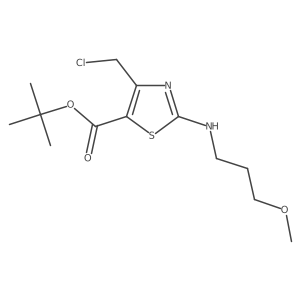 Tert-butyl 4-(chloromethyl)-2-[(3-methoxypropyl)amino]-1,3-thiazole-5-carboxylate结构式