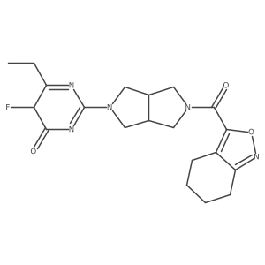 6-ethyl-5-fluoro-2-[5-(4,5,6,7-tetrahydro-2,1-benzoxazole-3-carbonyl)-1,3,3a,4,6,6a-hexahydropyrrolo[3,4-c]pyrrol-2-yl]-5H-pyrimidin-4-one Structure