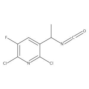 2,6-Dichloro-3-fluoro-5-(1-isocyanatoethyl)pyridine Structure