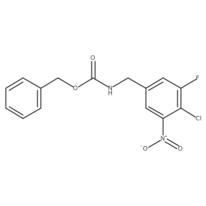 benzyl N-[(4-chloro-3-fluoro-5-nitro-phenyl)methyl]carbamate结构式