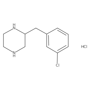 2-(3-Chlorobenzyl)piperazine hydrochloride结构式