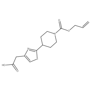 2-(2-{1-[(Prop-2-en-1-yloxy)carbonyl]piperidin-4-yl}-1,3-thiazol-4-yl)acetic acid Structure