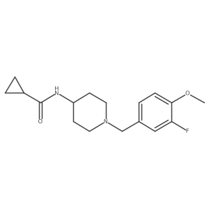 N-{1-[(3-fluoro-4-methoxyphenyl)methyl]piperidin-4-yl}cyclopropanecarboxamide Structure