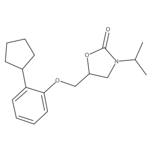 5-[(2-Cyclopentylphenoxy)methyl]-3-(1-methylethyl)-2-oxazolidinone Structure