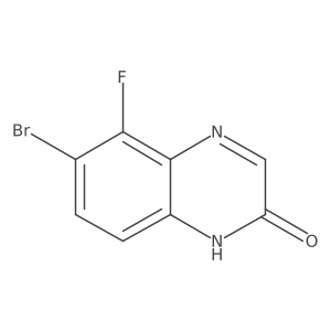 6-Bromo-5-fluoro-2(1H)-quinoxalinone结构式