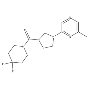 2-[3-(4,4-Difluoropiperidine-1-carbonyl)pyrrolidin-1-yl]-6-methylpyrazine结构式