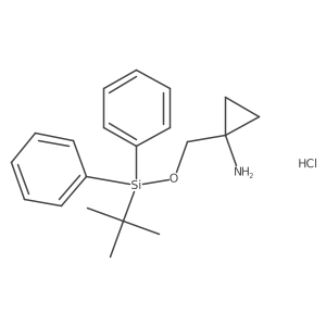 1-(((tert-Butyldiphenylsilyl)oxy)methyl)cyclopropan-1-amine hydrochloride Structure