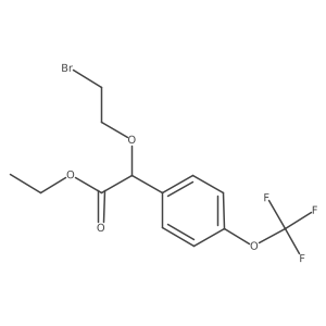 Ethyl 2-(2-bromoethoxy)-2-(4-(trifluoromethoxy)phenyl)acetate结构式