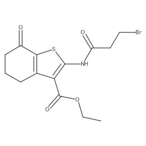 Ethyl 2-[(3-bromopropanoyl)amino]-7-oxo-4,5,6,7-tetrahydro-1-benzothiophene-3-carboxylate Structure