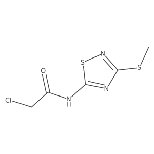 2-Chloro-N-(3-(methylthio)-1,2,4-thiadiazol-5-yl)acetamide结构式