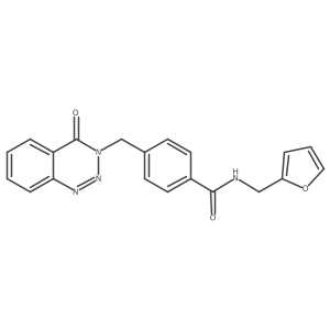 N-[(furan-2-yl)methyl]-4-[(4-oxo-3,4-dihydro-1,2,3-benzotriazin-3-yl)methyl]benzamide结构式