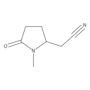 (R)-2-(1-Methyl-5-oxopyrrolidin-2-yl)acetonitrile Structure