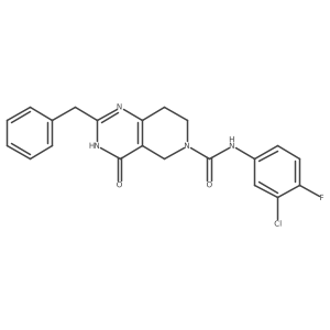 2-benzyl-N-(3-chloro-4-fluorophenyl)-4-oxo-3,5,7,8-tetrahydropyrido[4,3-d]pyrimidine-6-carboxamide Structure