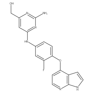 4-Pyrimidinemethanol,2-amino-6-[[3-fluoro-4-(1h-pyrrolo[2,3-b]pyridin-4-yloxy)phenyl]amino]-结构式