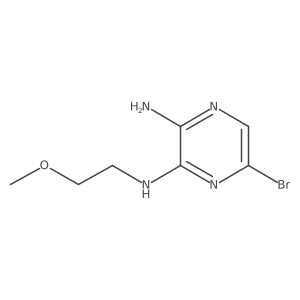 6-Bromo-N2-(2-methoxyethyl)pyrazine-2,3-diamine结构式
