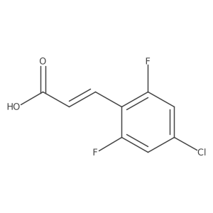 4-Chloro-2,6-difluorocinnamic acid结构式