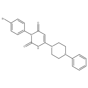 3-(4-Bromophenyl)-6-(4-phenylpiperazin-1-YL)-1,2,3,4-tetrahydropyrimidine-2,4-dione Structure