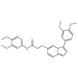 N-(3,4-dimethoxyphenyl)-2-((3-(3,4-dimethoxyphenyl)-[1,2,4]triazolo[4,3-b]pyridazin-6-yl)thio)acetamide结构式