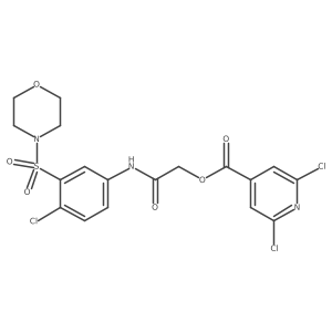 {[4-Chloro-3-(morpholine-4-sulfonyl)phenyl]carbamoyl}methyl 2,6-dichloropyridine-4-carboxylate Structure