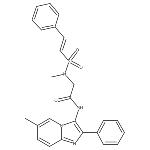 2-(N-methyl-2-phenylethenesulfonamido)-N-{6-methyl-2-phenylimidazo[1,2-a]pyridin-3-yl}acetamide Structure