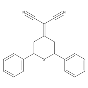 2-(Tetrahydro-2,6-diphenyl-4H-thiopyran-4-ylidene)propanedinitrile Structure