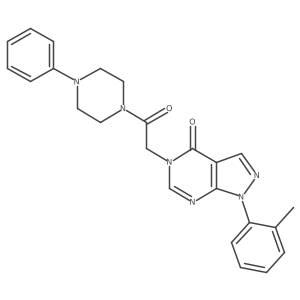 1-(2-methylphenyl)-5-[2-oxo-2-(4-phenylpiperazin-1-yl)ethyl]-1H,4H,5H-pyrazolo[3,4-d]pyrimidin-4-one Structure