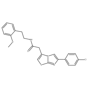 2-(6-(4-chlorophenyl)imidazo[2,1-b]thiazol-3-yl)-N-(2-methoxyphenethyl)acetamide Structure