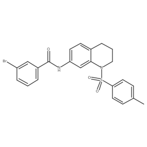 3-bromo-N-(1-tosyl-1,2,3,4-tetrahydroquinolin-7-yl)benzamide Structure