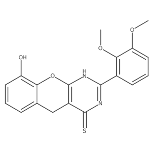 2-(2,3-dimethoxyphenyl)-9-hydroxy-3H,4H,5H-chromeno[2,3-d]pyrimidine-4-thione结构式