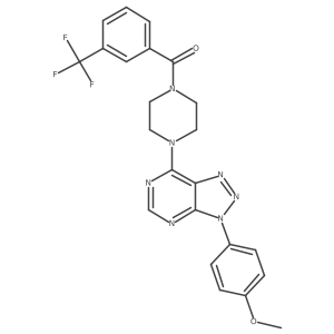 (4-(3-(4-methoxyphenyl)-3H-[1,2,3]triazolo[4,5-d]pyrimidin-7-yl)piperazin-1-yl)(3-(trifluoromethyl)phenyl)methanone Structure