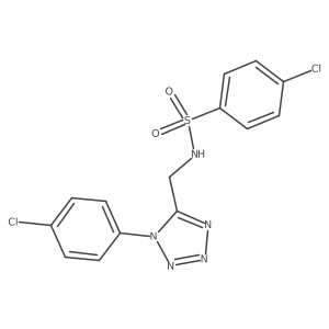 4-chloro-N-((1-(4-chlorophenyl)-1H-tetrazol-5-yl)methyl)benzenesulfonamide Structure