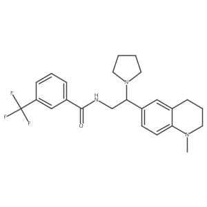 N-(2-(1-methyl-1,2,3,4-tetrahydroquinolin-6-yl)-2-(pyrrolidin-1-yl)ethyl)-3-(trifluoromethyl)benzamide结构式