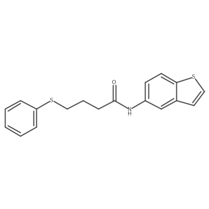 N-(benzo[b]thiophen-5-yl)-4-(phenylthio)butanamide结构式