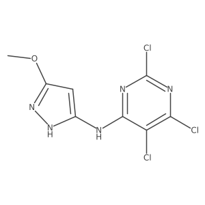 2,5,6-trichloro-N-(5-methoxy-1H-pyrazol-3-yl)pyrimidin-4-amine结构式