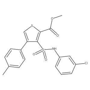 Methyl 3-[(3-chlorophenyl)sulfamoyl]-4-(4-methylphenyl)thiophene-2-carboxylate Structure