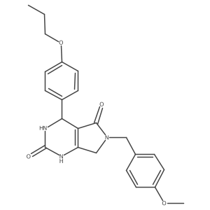 6-(4-methoxybenzyl)-4-(4-propoxyphenyl)-3,4,6,7-tetrahydro-1H-pyrrolo[3,4-d]pyrimidine-2,5-dione Structure