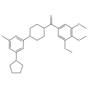 4-Methyl-6-(pyrrolidin-1-yl)-2-[4-(3,4,5-trimethoxybenzoyl)piperazin-1-yl]pyrimidine Structure