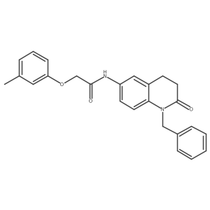 N-(1-benzyl-2-oxo-1,2,3,4-tetrahydroquinolin-6-yl)-2-(3-methylphenoxy)acetamide结构式