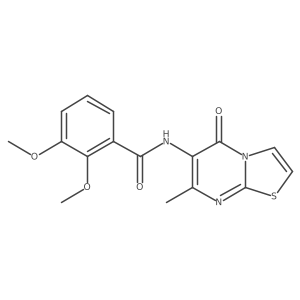 2,3-dimethoxy-N-{7-methyl-5-oxo-5H-[1,3]thiazolo[3,2-a]pyrimidin-6-yl}benzamide结构式