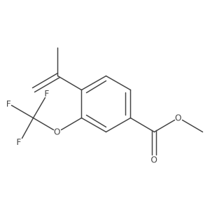 4-Isopropenyl-3-trifluoromethoxybenzoic acid methyl ester结构式