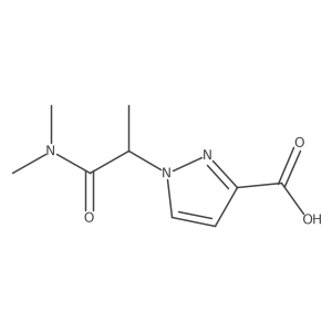 1-[2-(Dimethylamino)-1-methyl-2-oxoethyl]-1H-pyrazole-3-carboxylic acid结构式