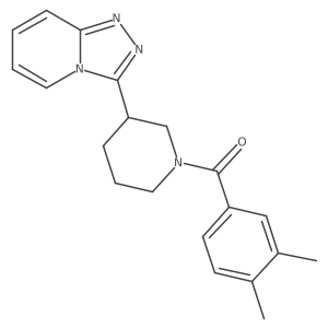 1-(3,4-Dimethylbenzoyl)-3-{[1,2,4]triazolo[4,3-a]pyridin-3-yl}piperidine Structure