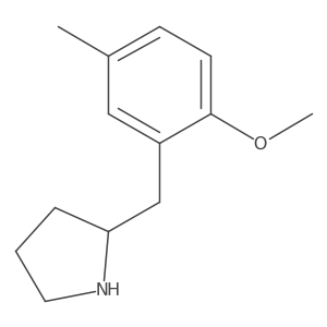 2-[(2-Methoxy-5-methylphenyl)methyl]pyrrolidine Structure