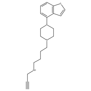 4-[4-(1-benzothiophen-4-yl)piperazin-1-yl]-N-prop-2-ynylbutan-1-amine结构式