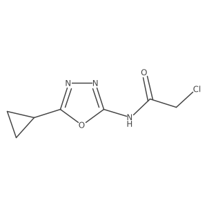 2-chloro-N-(5-cyclopropyl-1,3,4-oxadiazol-2-yl)acetamide Structure