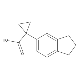 1-(2,3-dihydro-1H-inden-6-yl)cyclopropanecarboxylic acid结构式
