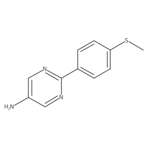 2-[4-(Methylthio)phenyl]-5-pyrimidinamine Structure