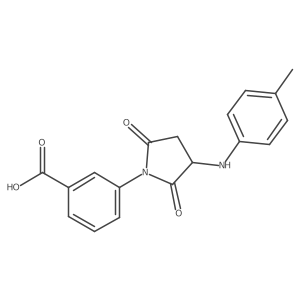3-{3-[(4-Methylphenyl)amino]-2,5-dioxoazolidinyl}benzoic acid Structure