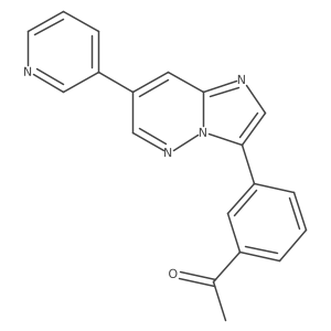 1-[3-[7-(3-Pyridinyl)imidazo[1,2-b]pyridazin-3-yl]phenyl]ethanone结构式